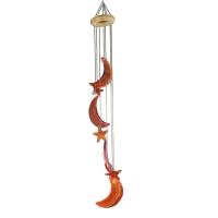 Campana de viento estrellas y lunas. Roja