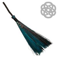 Escoba con símbolo Nudo Celta y Aventurina (50 cm).