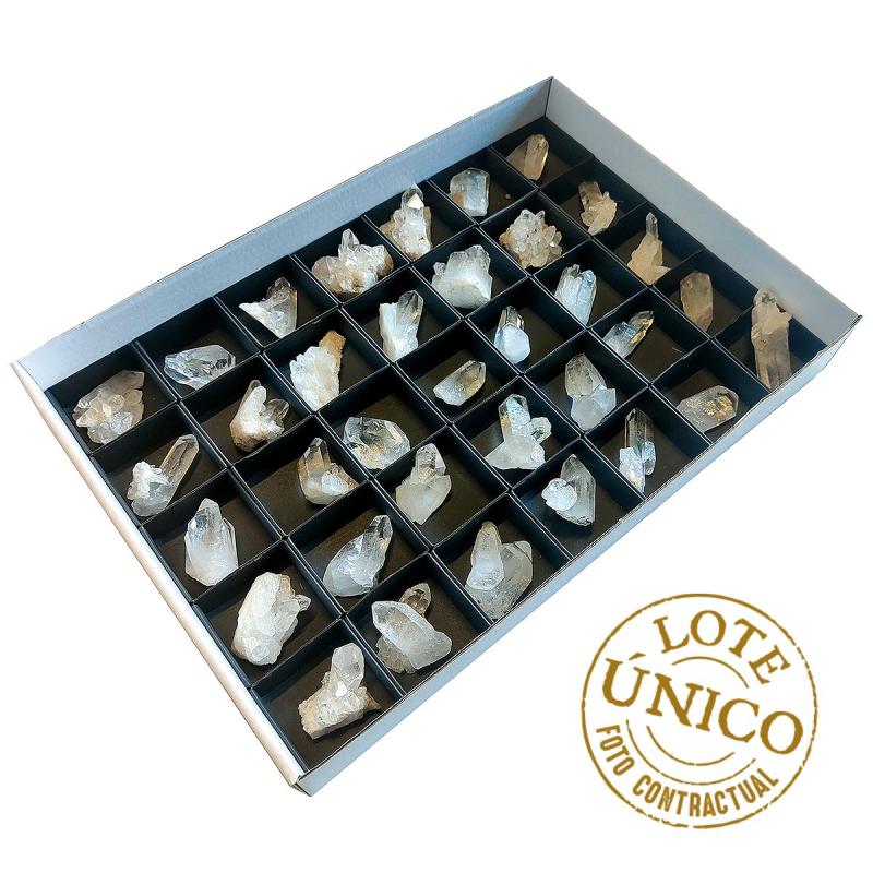 Lot Druses Cristal de Roche (Brésil). Set 35 Un.