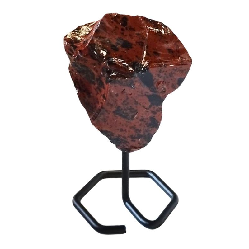 Obsidienne Mahogany avec pied en métal