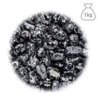 Obsidiana Nevada Rodado Pequeño. Bolsa 1kg