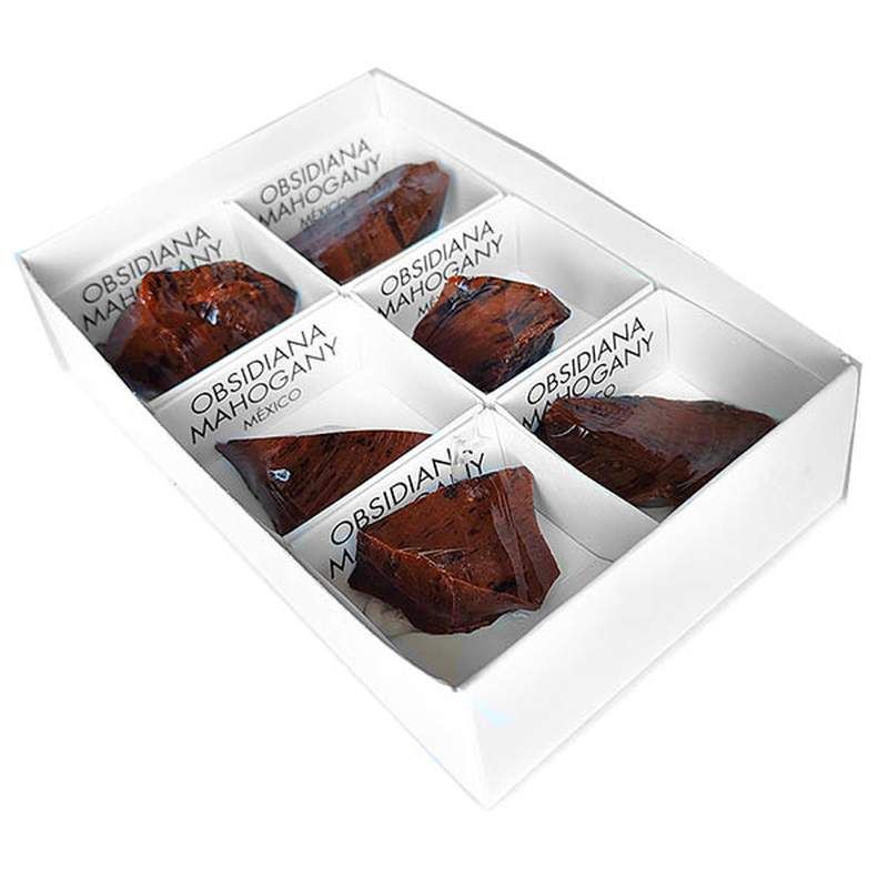 Obsidiana Mahogany. Set 6 Unidades