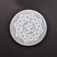 Socle ronde en Sélénite. OM