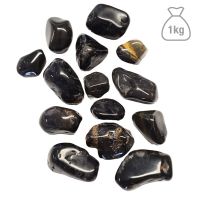 Ónix Negro Rodado Pequeño. Bolsa 1kg