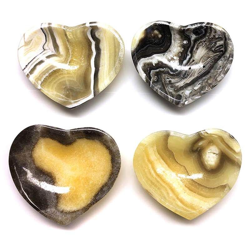 Zebra Onyx Heart bowls Zebra Onyx Heart bowls