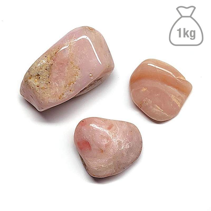 Tumbled Pink Opale. Bag 1kg