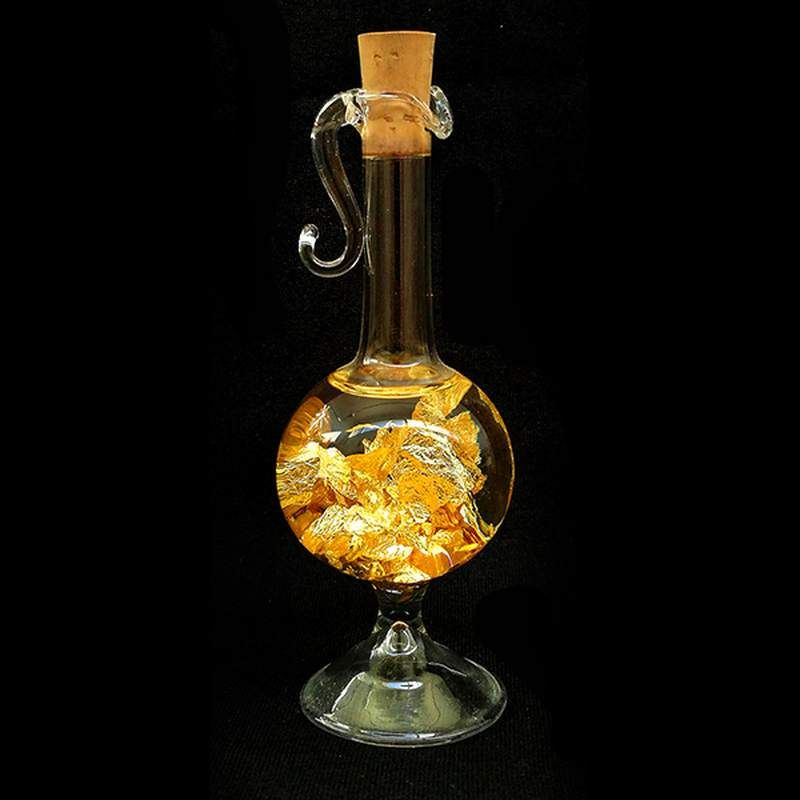 Cruche Phénicienne Verre Soufflé Or