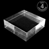 Peana Plana Metacrilato 60x60x20mm (Set 4un)