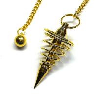 Péndulo Metálico Espiral Dorado