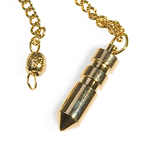 Golden Long Bullet Metal Pendulum