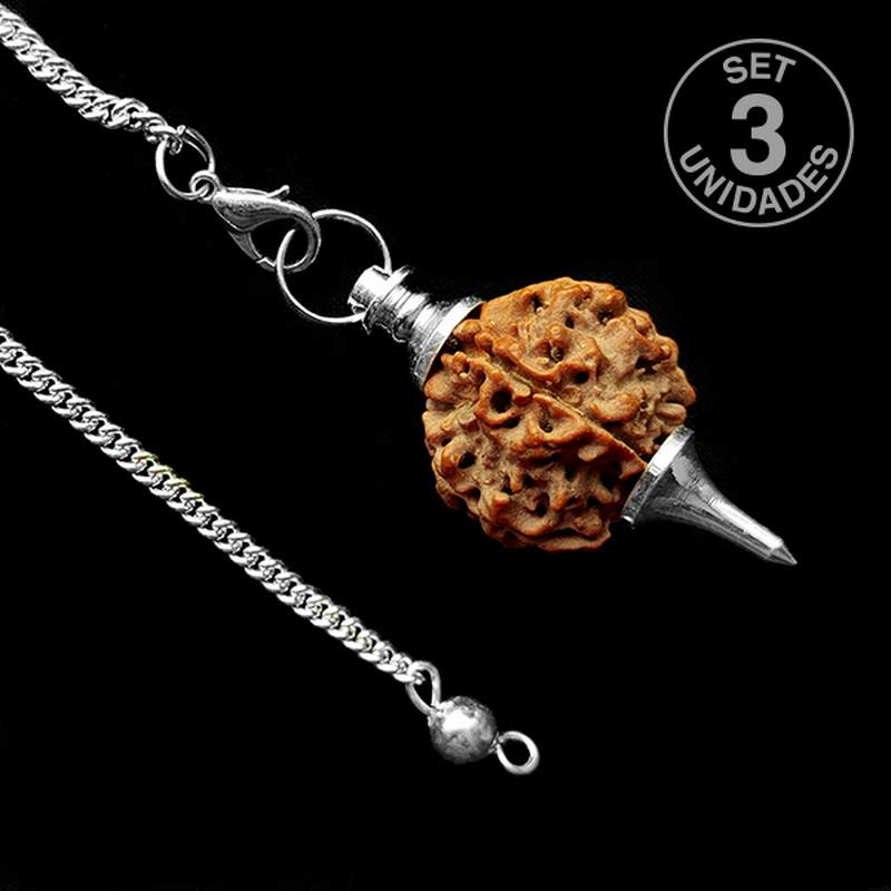 Péndulo Bola Rudraksha. Set 3un.
