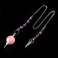 Péndulo Bola Cuarzo Rosa y Diosa