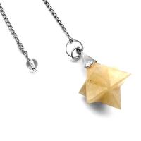 Péndulo Estrella Merkaba Calcita Amarilla