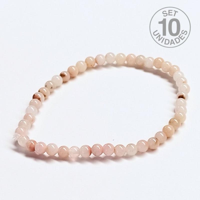 Pulsera Piedra Sol (Bola 4mm). Set 10 Un.