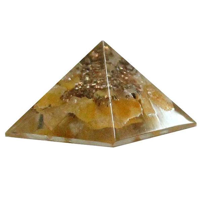 Yellow Agathe Orgonite Pyramid