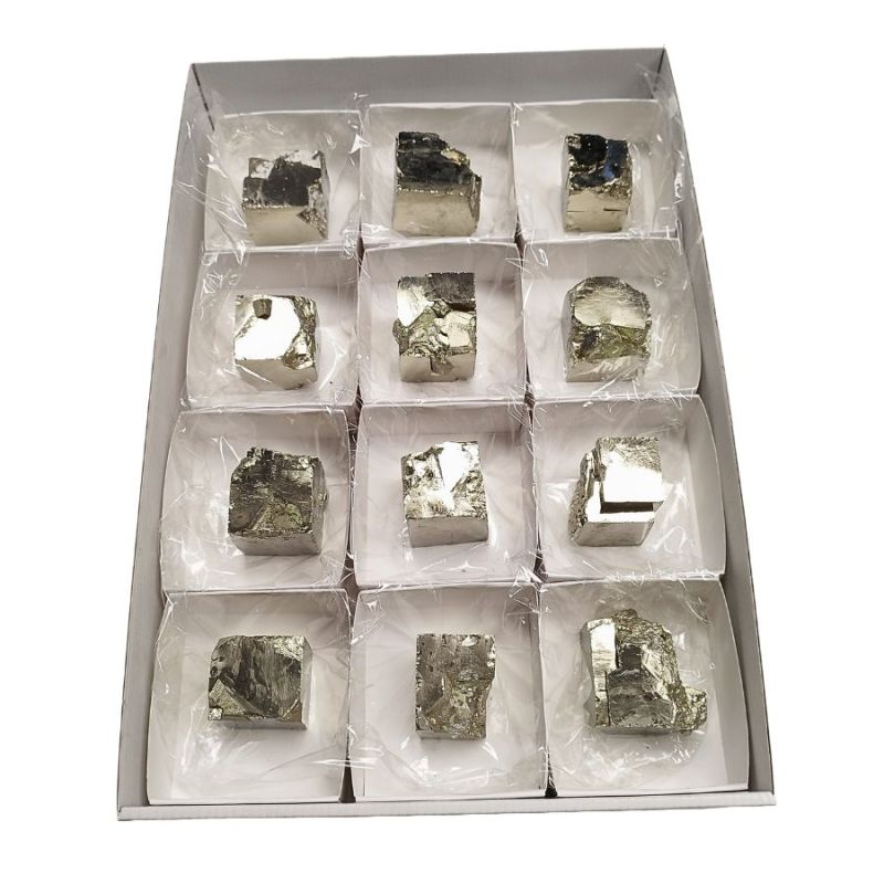 Pyrite Cubique (Navajún, Espagne). Set 12 Un.