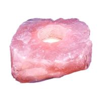 Portavelas Cuarzo Rosa