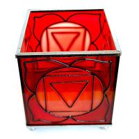 Portavelas Cristal Chakra Muladhara (Precio/unidad)