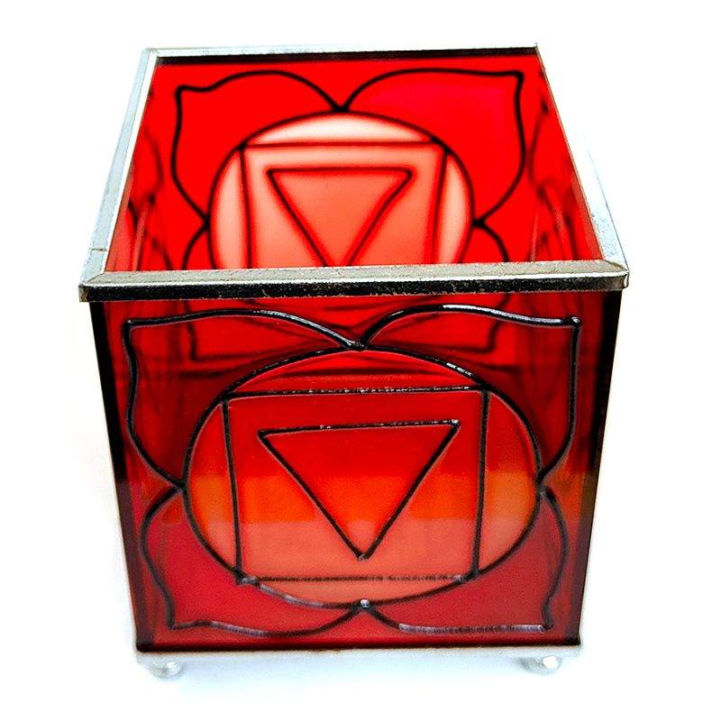 Portavelas Cristal Chakra Muladhara (Precio/unidad)
