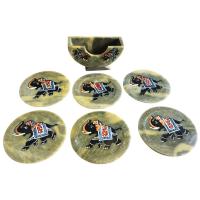 Posavasos Esteatita Elefante. Set 6 Un.