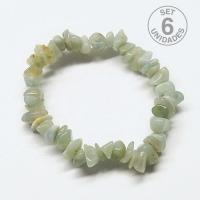 Pulsera Chip Amazonita. Set 6 Un.