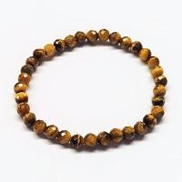 Pulsera Ojo de Tigre facetada (Bola 6mm)