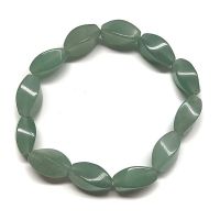 Pulsera Aventurina Verde Ovalos 15mm