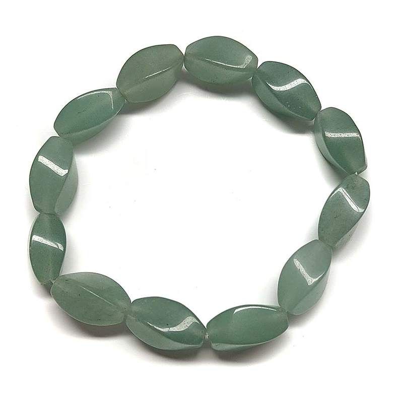 Bracelet Ovales Aventurine Verte 15mm