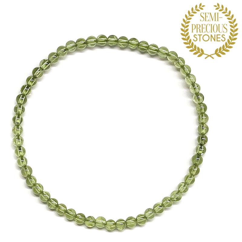 Bracelet Péridot (Boule 4mm)