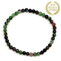 Pulsera Rubí-Zoisita (Bola 4mm)