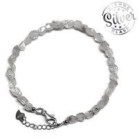 Pulsera Cuarzo Herkimer. Cierre Plata