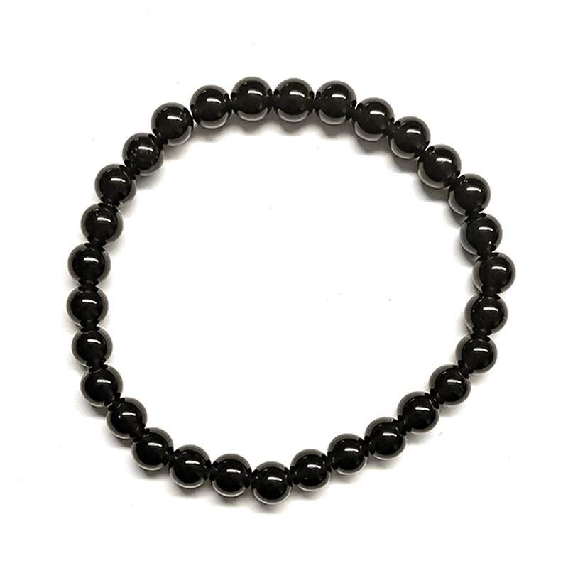 Pulsera Ágata Negra (Bola 6mm)