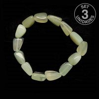 Pulsera Aventurina Rodado Irregular. Set 3 Un.