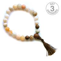 Pulsera Mala Agata Bambú Set 3u.