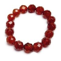 Pulsera Carneola Facetada (Bola 14mm)