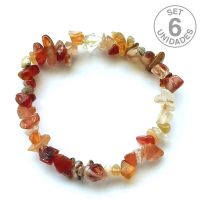 Pulsera Carneola Ovalada (Bola 18mm)