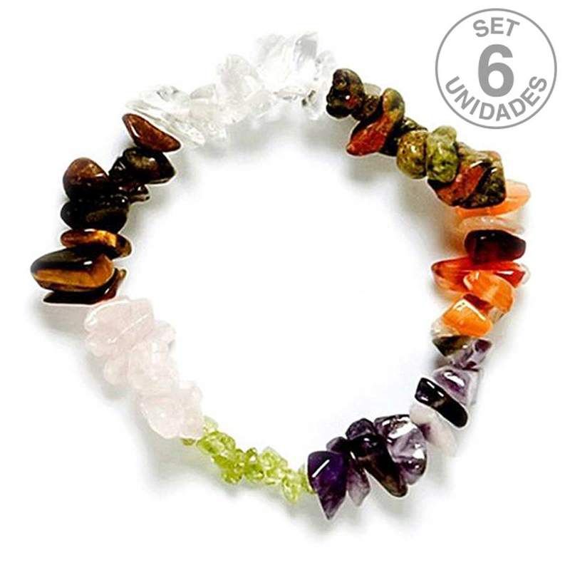 Seven Colours Chip Bracellet. Set 6 Un.