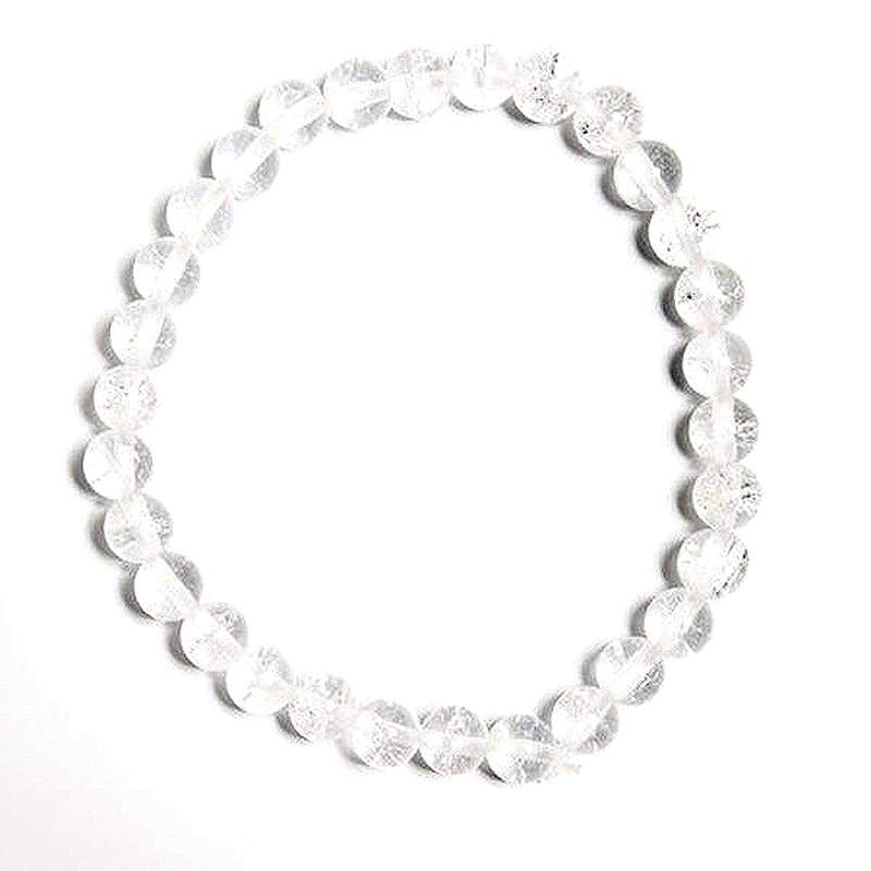 Rock Crystal 8mm Ball Bracelet
