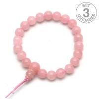 Pulsera Budista Cuarzo Rosa. Precio 3un