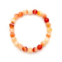 Pulsera Ágata Fuego, Bola 10 mm.