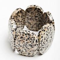 Pulsera Facetada Jaspe Dálmata