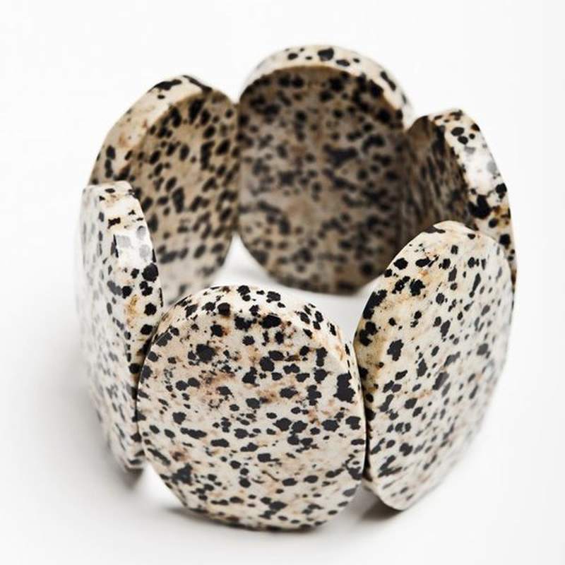 Dalmatian Jasper Bracellet Faceted
