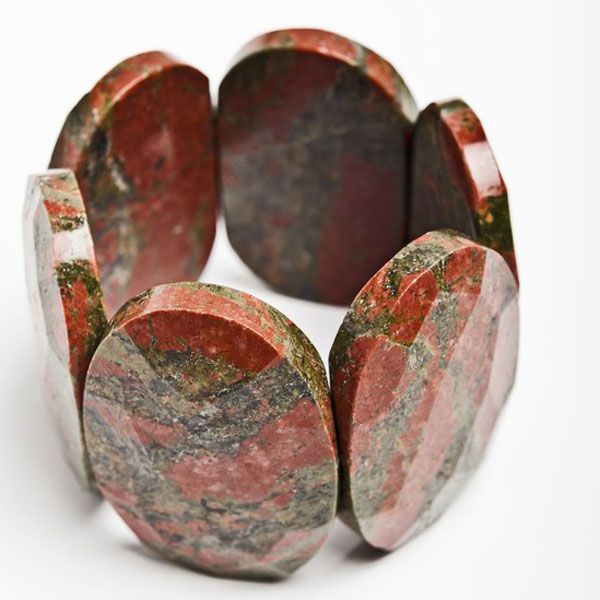 Unakite Ovale Bracelet Facetté