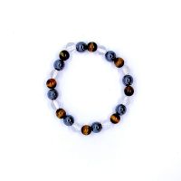 Pulsera Hematite/Ojo de Tigre/Cristal de Roca