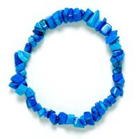 Blue Howlite Chip Bracellet. Set 6 Un.