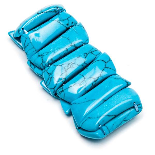 Bracelet Turquenite Rectangular stones 3,5cm
