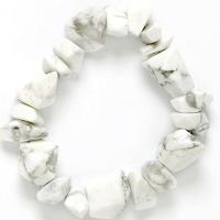 Pulsera Irregular Howlita Blanca. Set 6un