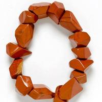 Pulsera Irregular Jaspe Rojo. Set 6 Un.