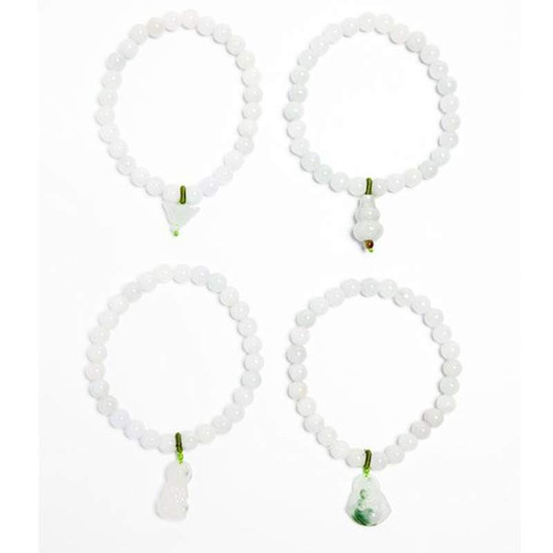 Jadeite 8mm Ball with pendant Bracellet (set 4 pcs)