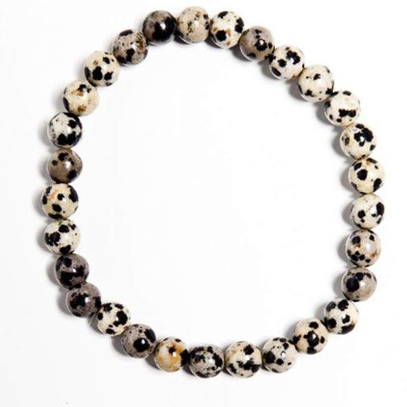 Dalmatian Jasper 6mm Ball Bracellet